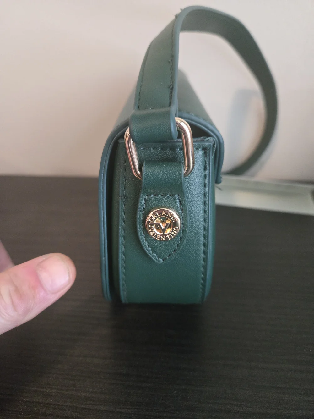 Valentino Orlandi Green Leather Shoulder Bag NWT Rwtail $168 - Picture 3 of 10